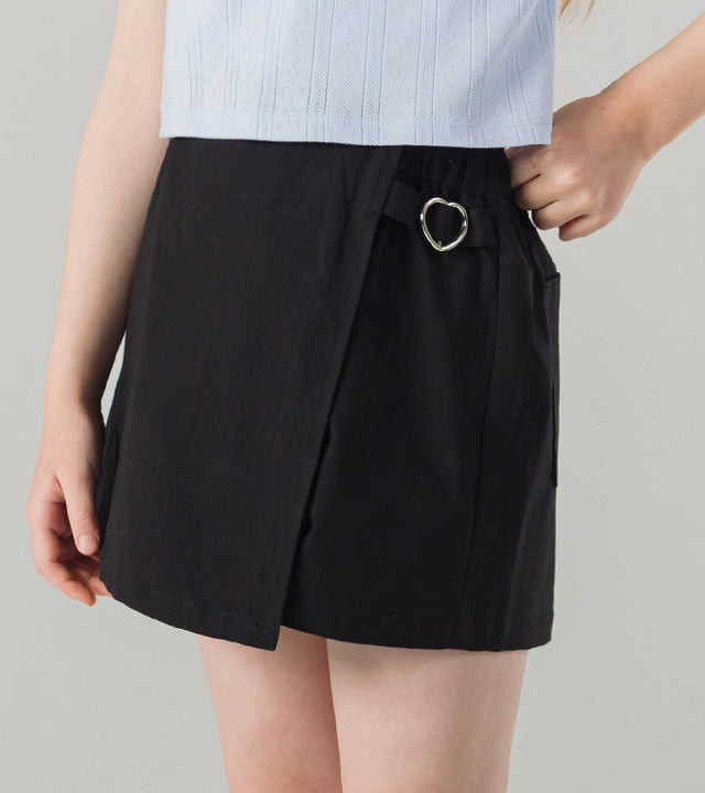 I LOVE J fuscha heart wrap skirt