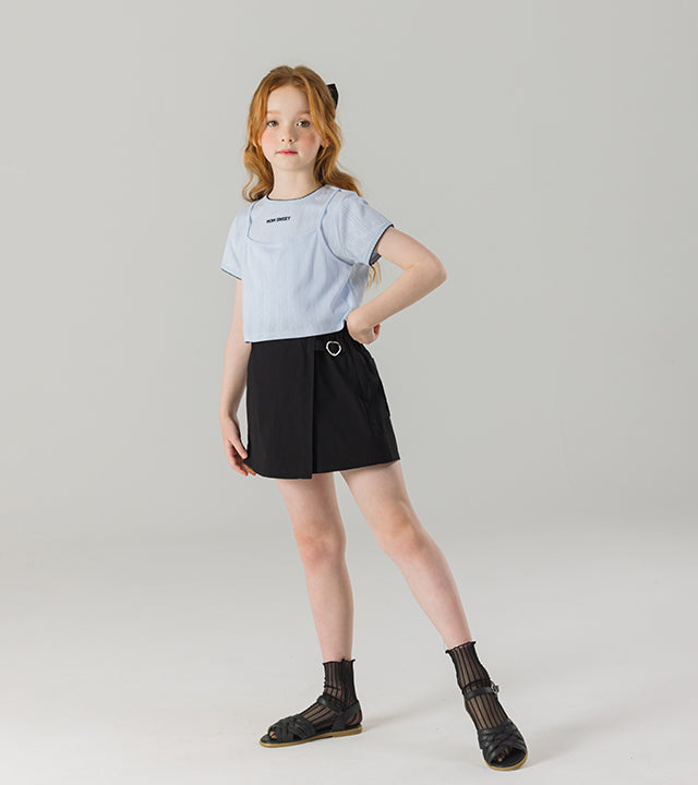 I LOVE J fuscha heart wrap skirt