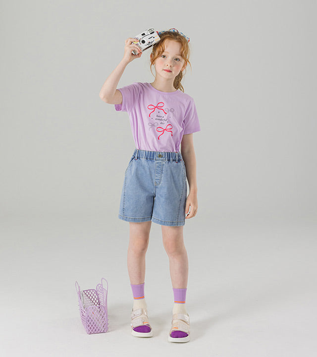 I LOVE J deald denim shorts