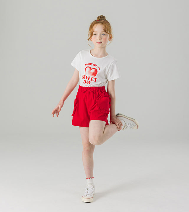 I LOVE J pimu frill pocket shorts