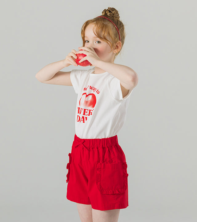 I LOVE J pimu frill pocket shorts