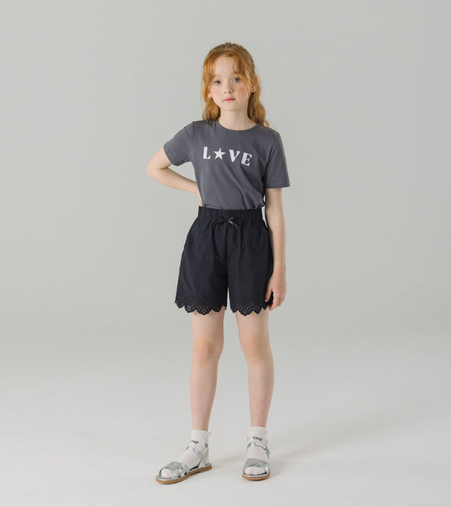 I LOVE J riend eyelt shorts