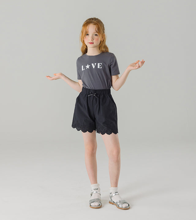 I LOVE J riend eyelt shorts