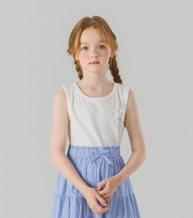 I LOVE J pitiri shirred sleeveless top