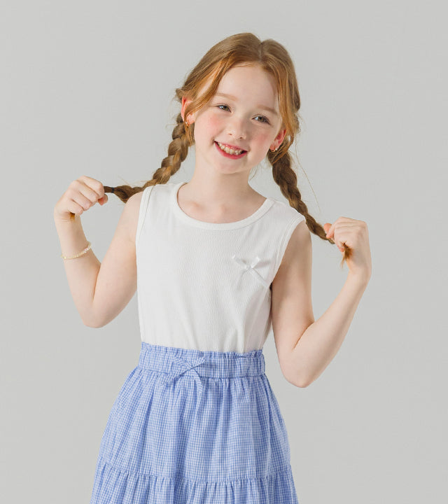 I LOVE J pitiri shirred sleeveless top
