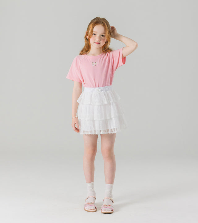 I LOVE J meka tiered frill skirt