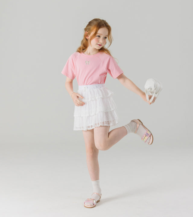 I LOVE J meka tiered frill skirt