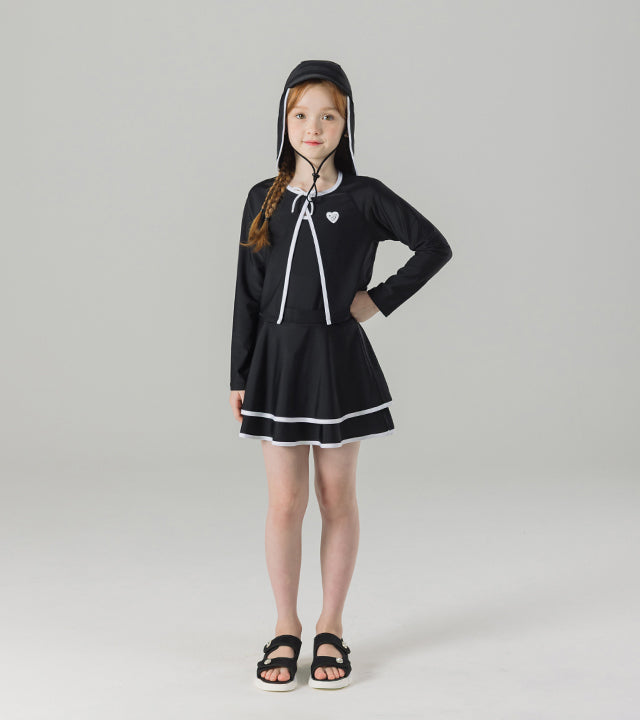 I LOVE J lote ribbon rashguard set