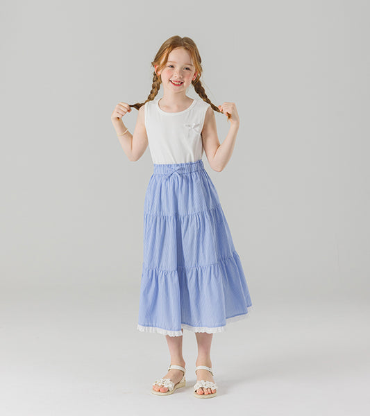I LOVE J checle check maxi skirt