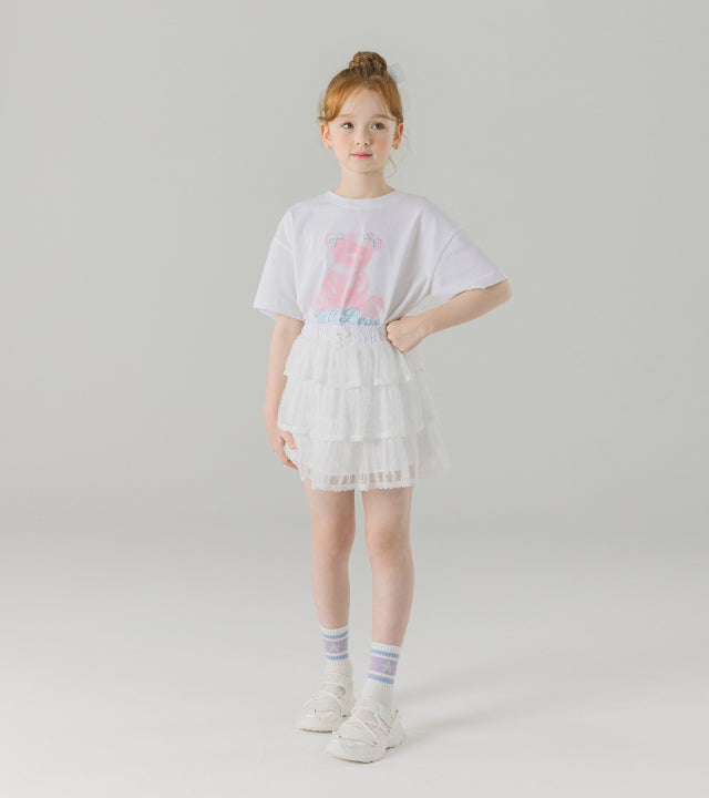 I LOVE J meka tiered frill skirt