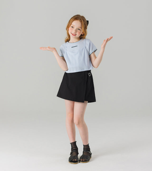 I LOVE J sweet how eyelet bustier top