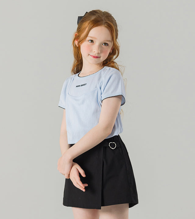 I LOVE J sweet how eyelet bustier top