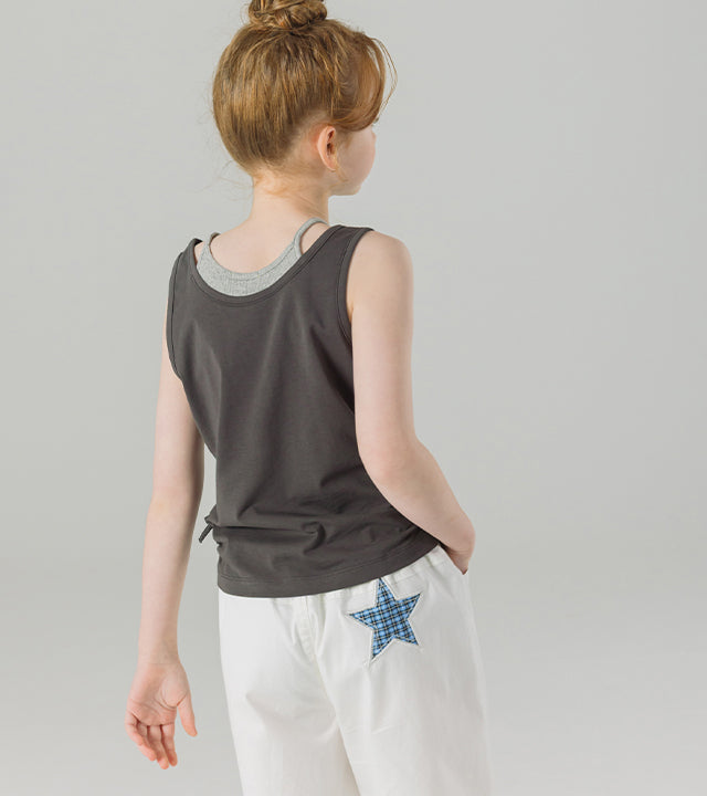 I LOVE J srelly crop tank top