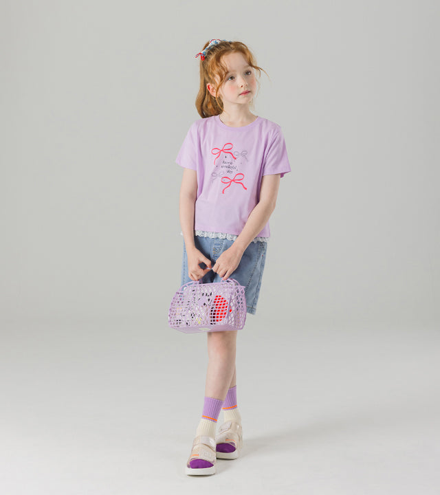I LOVE J opheli ribbon cropped top