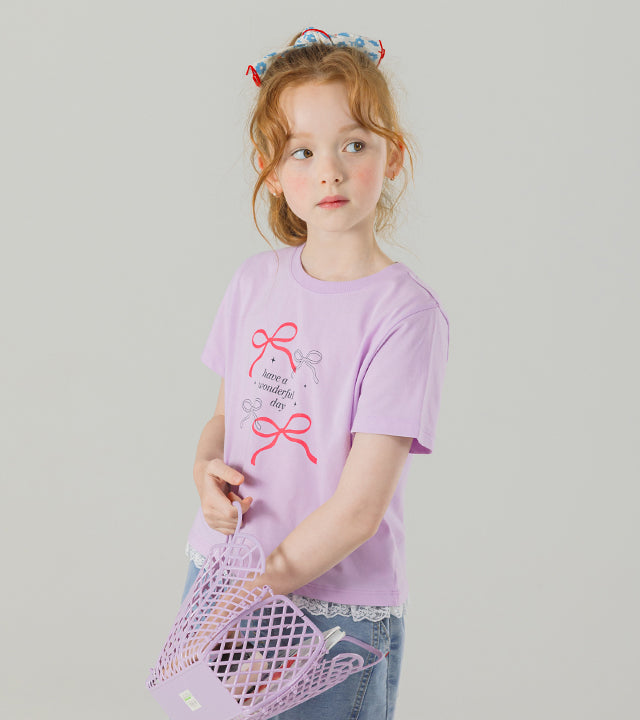 I LOVE J opheli ribbon cropped top