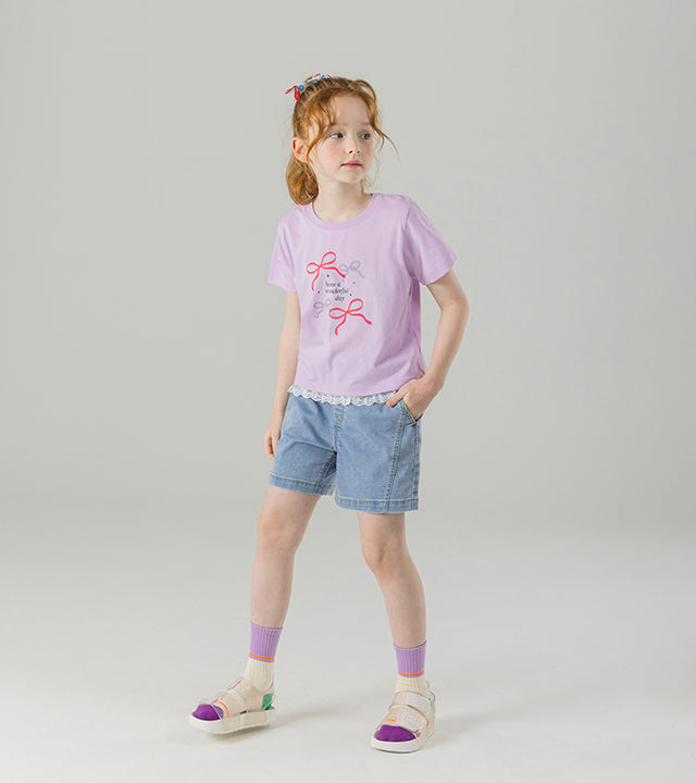 I LOVE J opheli ribbon cropped top