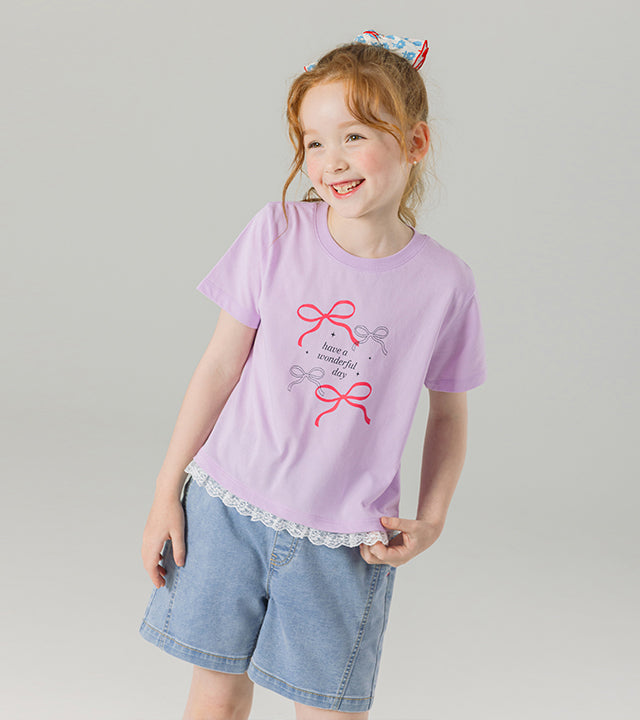 I LOVE J opheli ribbon cropped top