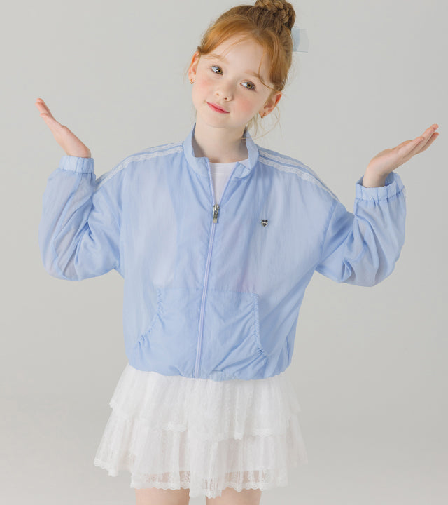 I LOVE J lility lace windbreaker
