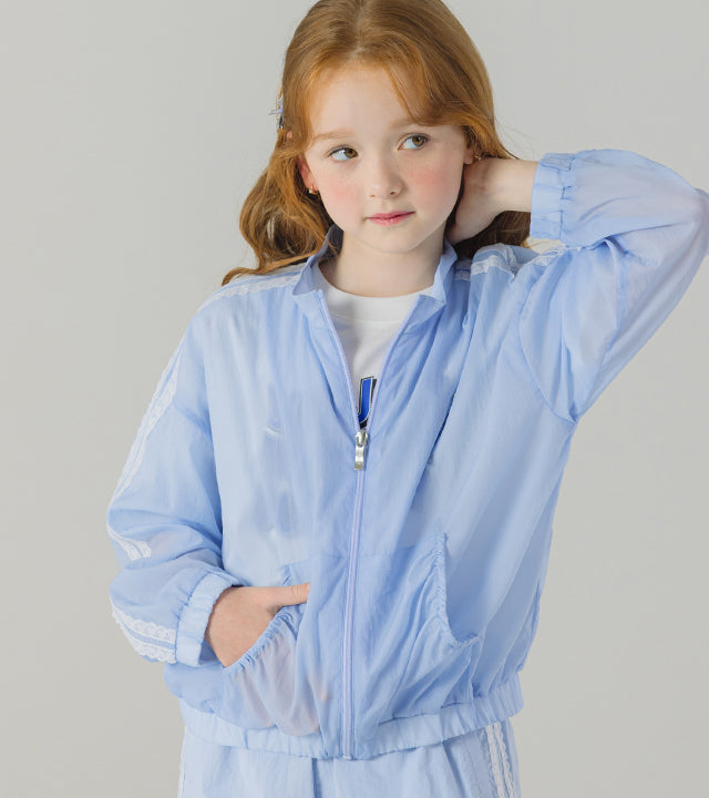 I LOVE J lility lace windbreaker