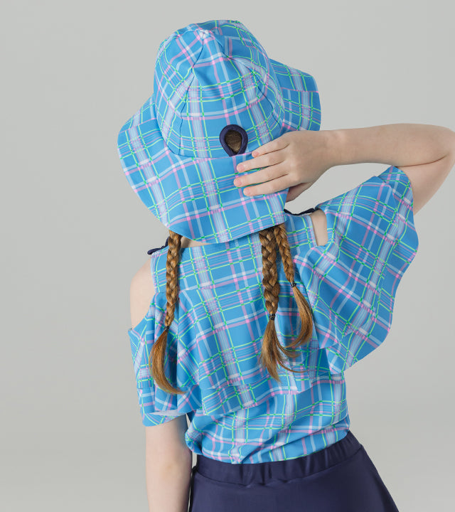 I LOVE J encoco plaid rashguard set