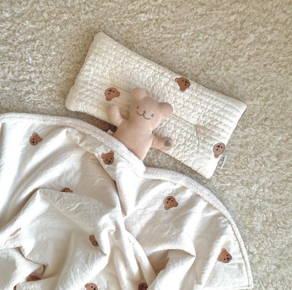Chezgomi(Bear) 100% Quilted Infant Flat Pillow