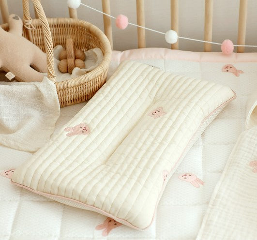 Chezbbit(Rabbit) 100% Quilted Infant Flat Pillow