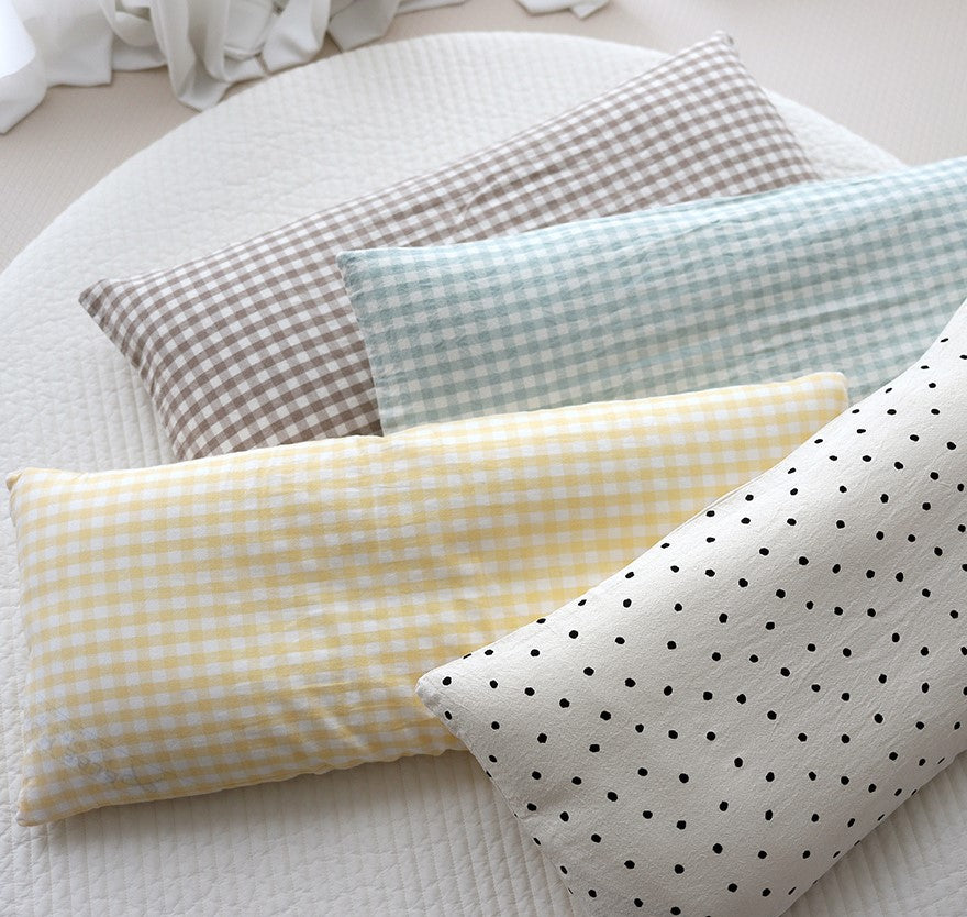 Checkered and Dot Long Cushion